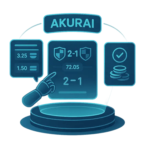 Grafische weergave van een gokplatform interface met wed- en casino-opties