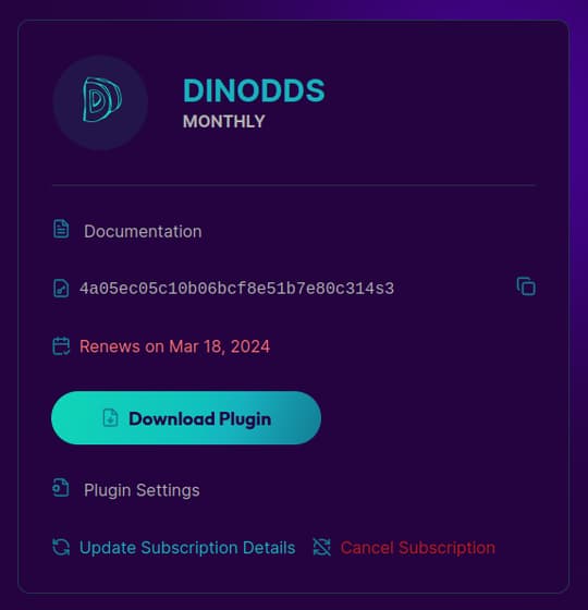 DinOdds Subscription