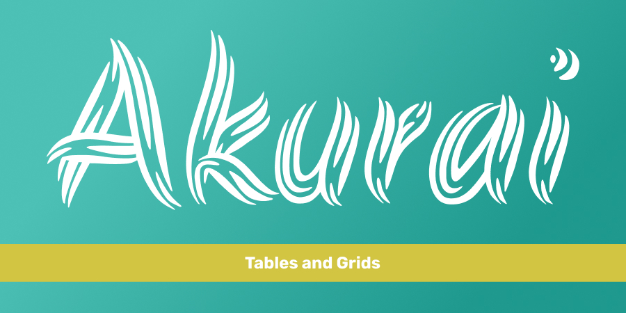 Akurai Listings: Tables and Grids